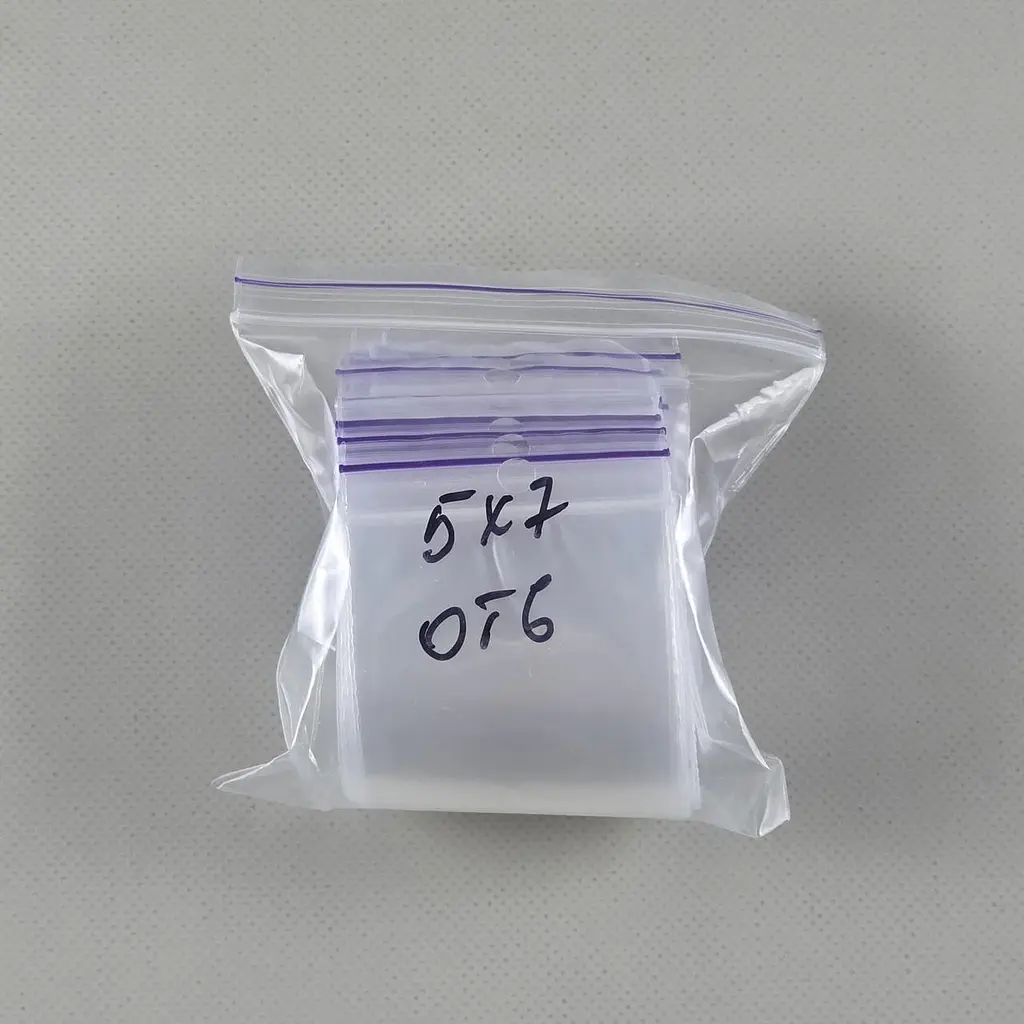 Пакети Zip-Lock прозорі 5x7 см, 100 шт, 50 мкм, з отвором для підвішування, поліетиленові пакети із застібкою - фото 3