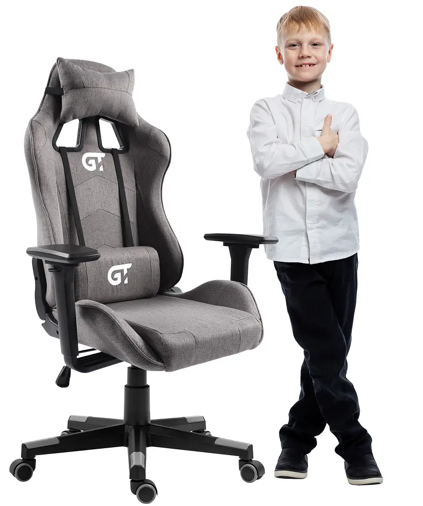 Геймерське дитяче крісло GT Racer X-5934-B Kids Fabric Gray