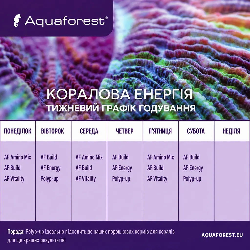 Комплекс добавок для росту та кольору коралів SPS і LPS Aquaforest Coral Fuel 5x10 мл - фото 3