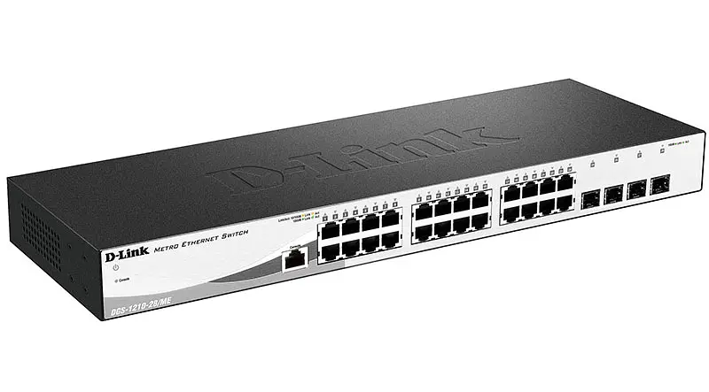 Коммутатор DGS-1210-28/ME revB 24x1G, 4xSFP, L2 D-Link teh0018103 - фото 3