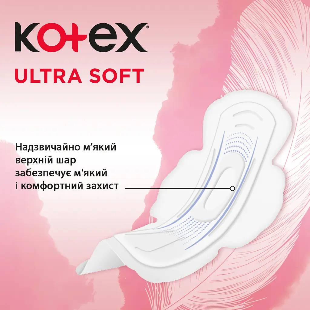 Набір гігієнічних прокладок Kotex Ultra Soft Normal Quadro 60 шт (2 уп. x 30 шт) - фото 6