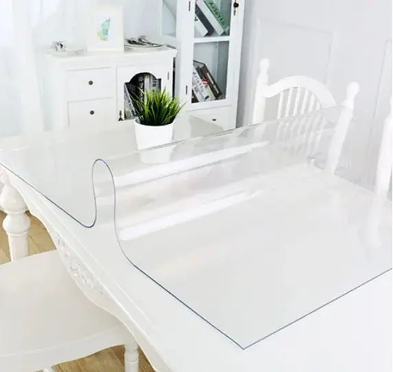 Мягкое стекло Прозрачная силиконовая скатерть на стол Soft Glass Защита для мебели 3.6х1.0 м Толщина 1.5мм - фото 4