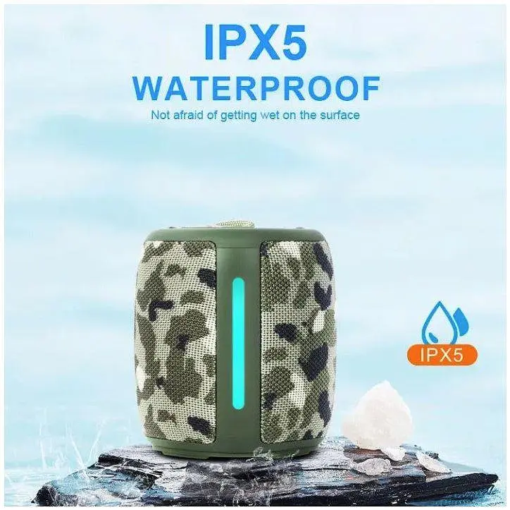 Портативна акустика Kisonli q17 Bluetooth 5.3 8W підсвічування акумулятор 1800mAh бездротова - фото 6