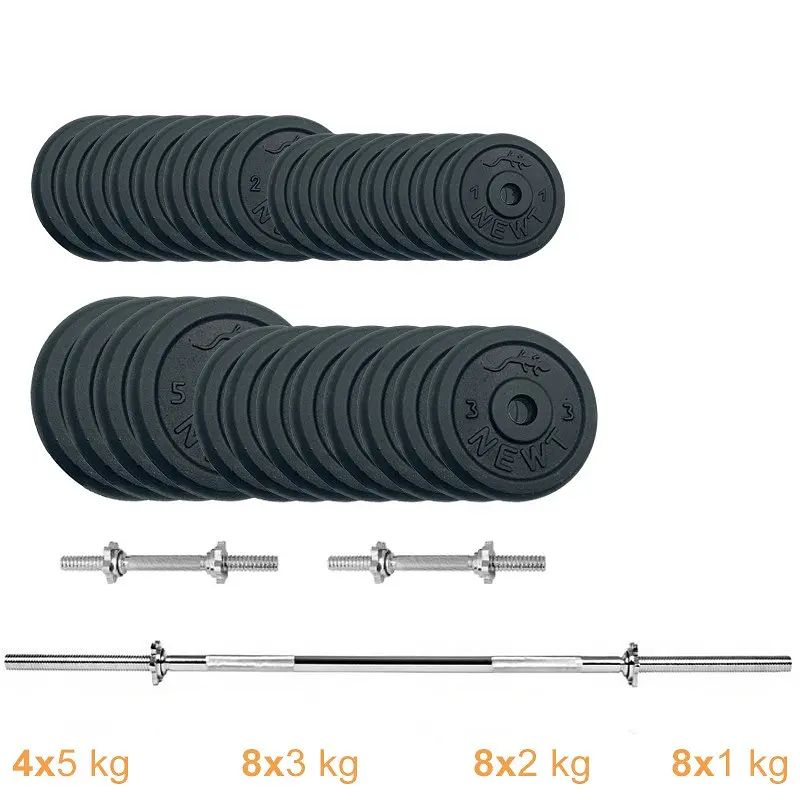 Набор штанга + гантели металлические Newt Home Gym Set-H NE-M-H-SET-79 79 кг - фото 2