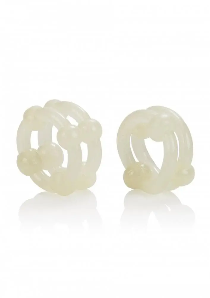 Ерекційні кільця Island Rings Double Stacker (світиться у темряві) California Exotic Novelties 12740 98650 - фото 3