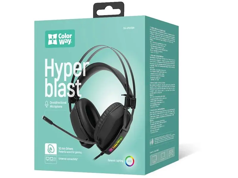 Навушники з мікрофоном ColorWay HyperBlast RGB Black (CW-HPG05BK) - фото 8