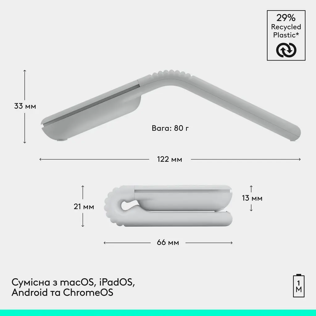 Мишка Logitech Mobi Fold Bluetooth Off-White (910-007631) - фото 10