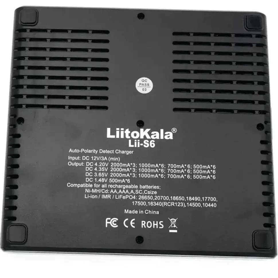 Універсальний зарядний пристрій LiitoKala Lii-S6 EU на 6 каналів + автомобільний кабель - фото 3