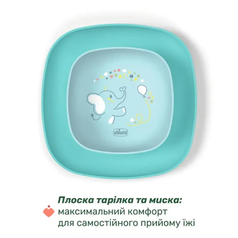 Набір дитячого посуду Chicco Set Pappa 12 м+ блакитний (16201.25) - фото 2