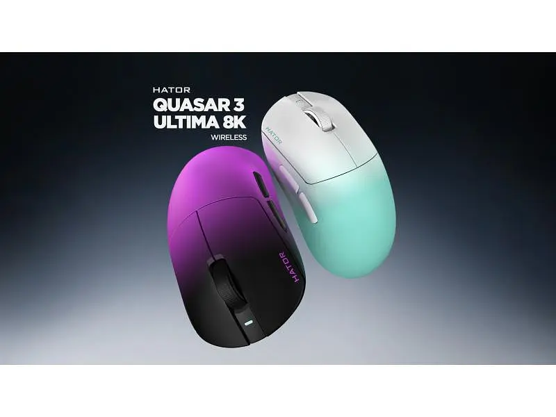 Миша Hator Quasar 3 ULTIMA 8K Wireless white/mint (HTM761) - фото 8