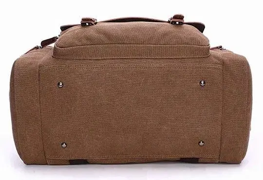 Дорожня сумка текстильна з кишенею 20193 Vintage коричнева - фото 5