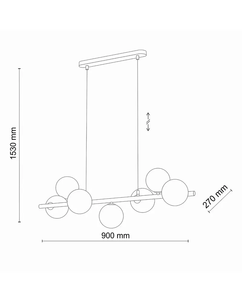 Підвісний світильник TK Lighting 5666 Estera G9 7x6W IP20 - фото 2