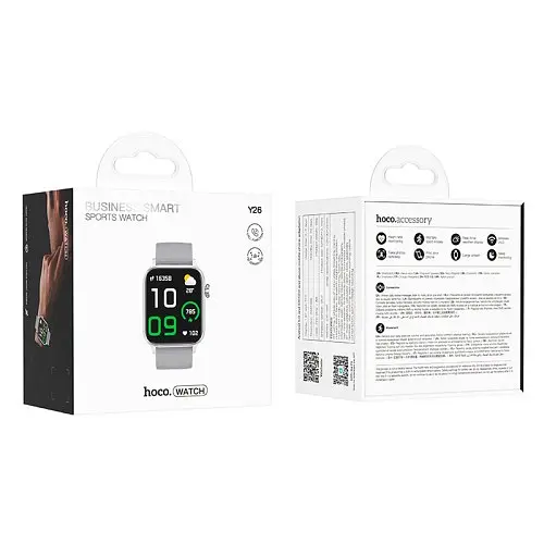 Смарт-годинник Hoco Y26 Smart sports watch(call version) сріблястий - фото 4