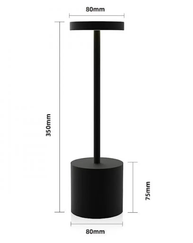 Настільна лампа з акумулятором KLOODI DECO TA-5V UNO CCT BK - фото 5