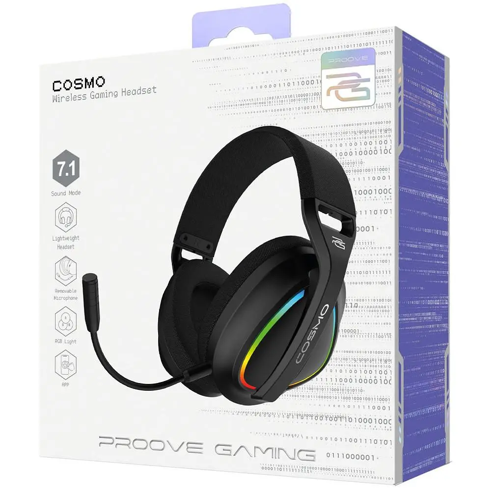 Ігрова гарнітура Proove Gaming Cosmo (APP) black/purple (WHCS00020016) - фото 2