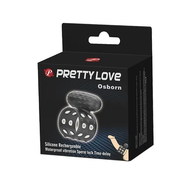 Ерекційне кільце Pretty Love Osborn 4.7 см (чорний) - фото 8
