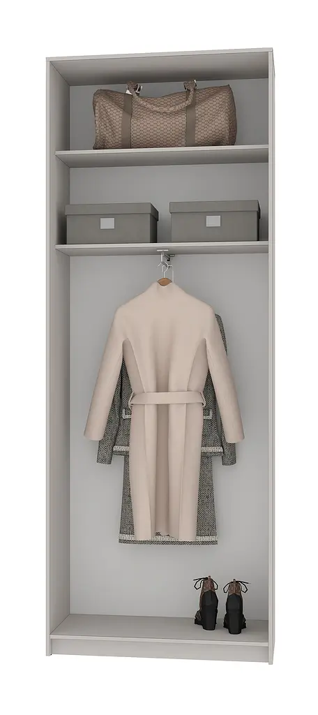 Шкаф-купе двухдверный MebelStar Уни BG 2ДСП 90x45x240 см Бетон (MBS-10446) - фото 2