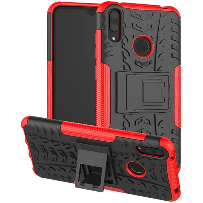Чехол-накладка Toto Dazzle Kickstand 2 in 1 Case HuAwei Y7 Pro 2019/Enjoy 9 Red - фото 2
