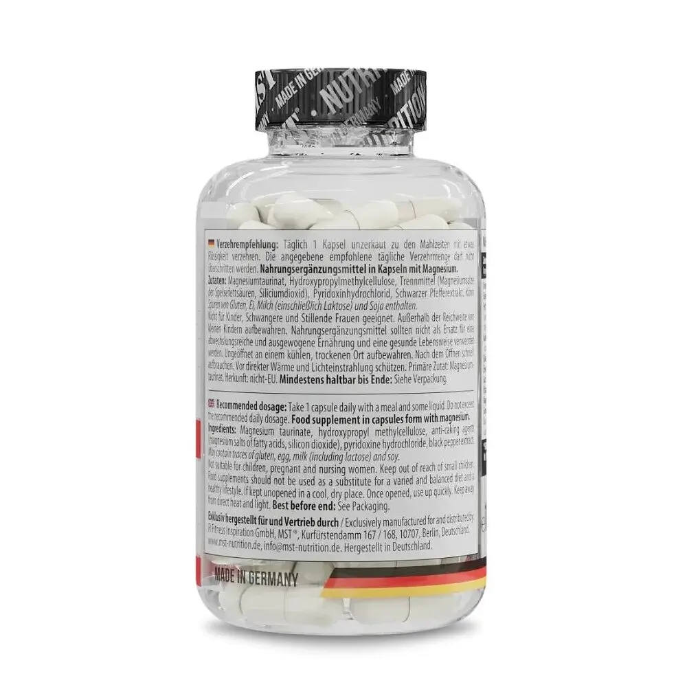 Магній таурат та вітамін В6 MST Nutrition Magnesium Taurate + Vitamin B6, 120 капсул - фото 2