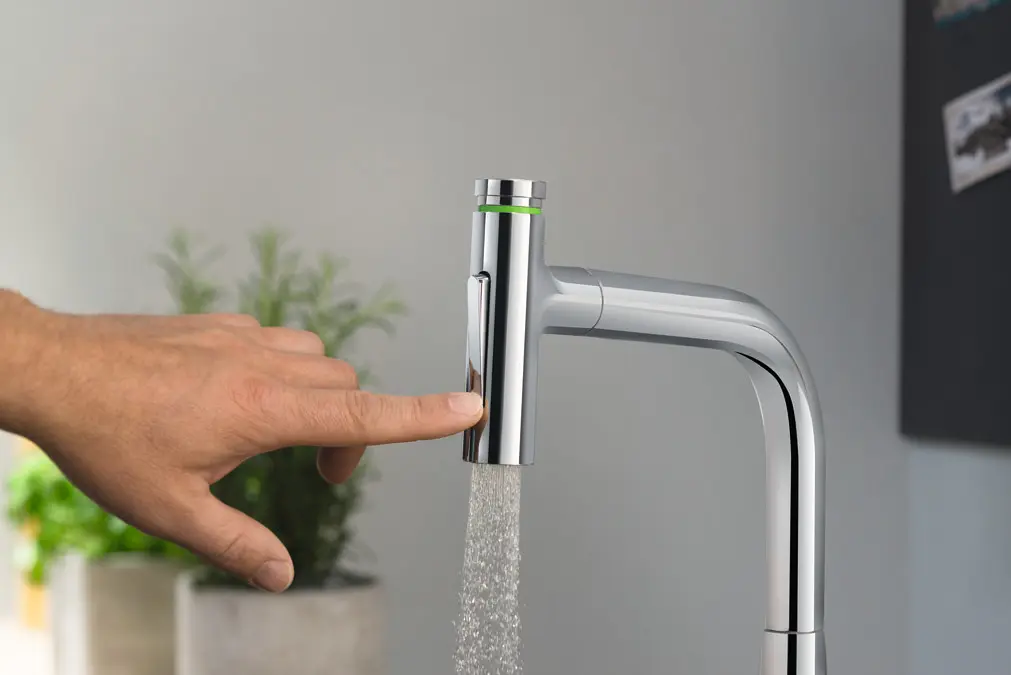 Змішувач Hansgrohe Metris Select 200 кухонний з витяжним виливом 2Jet на 2 отвори Sbox 73818000 Хром - фото 3