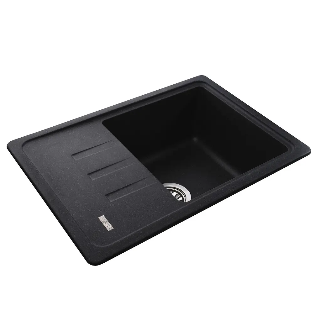 Гранітна мийка Globus Lux Mono графіт 620x435мм-А0001 000022399, Графит - фото 2