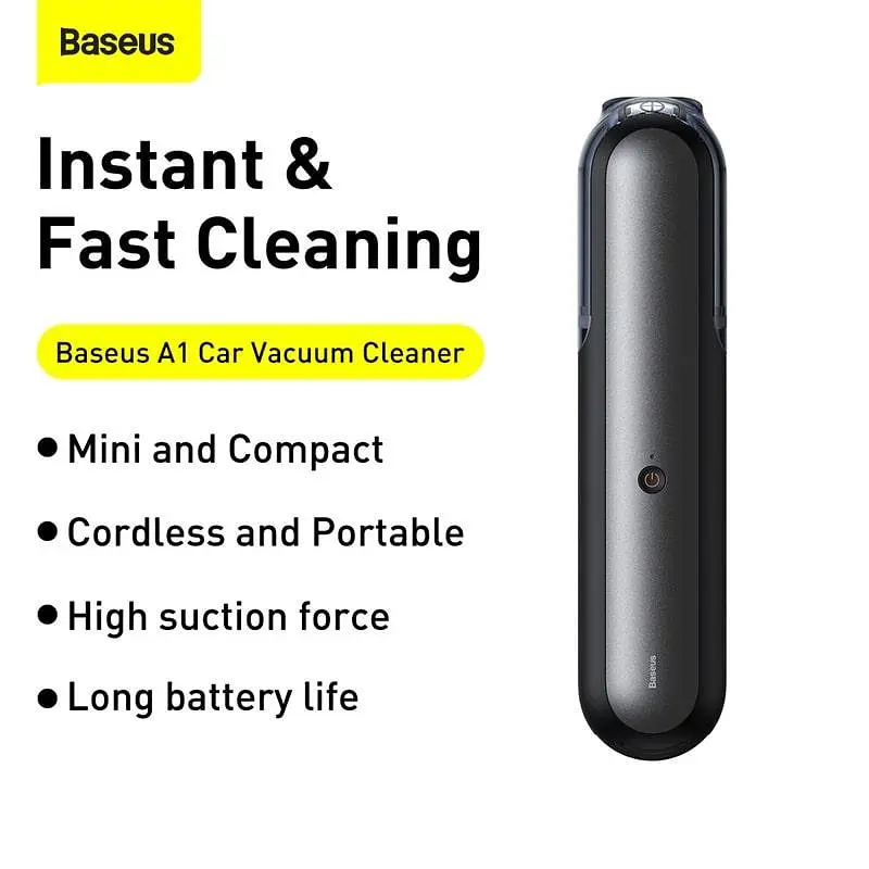 Автомобільний пилосос BASEUS Car Vacuum Cleaner A1 25min 4000Pa (VCAQ010001) чорний - фото 10