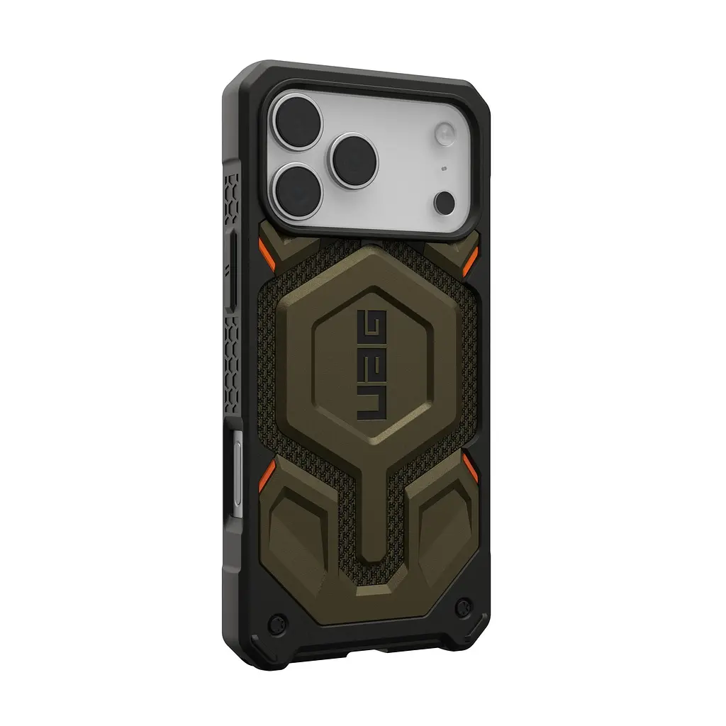 Чехол UAG для iPhone 17 Pro Max, Monarch Pro MagSafe, Kevlar Element Green teh0026319 - фото 4