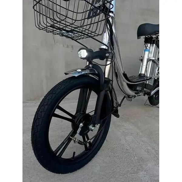 Електровелосипед E-scooter V12 двомісний 18 дюймів 600W 48V 16Ah + вантажний посилений багажник - фото 5