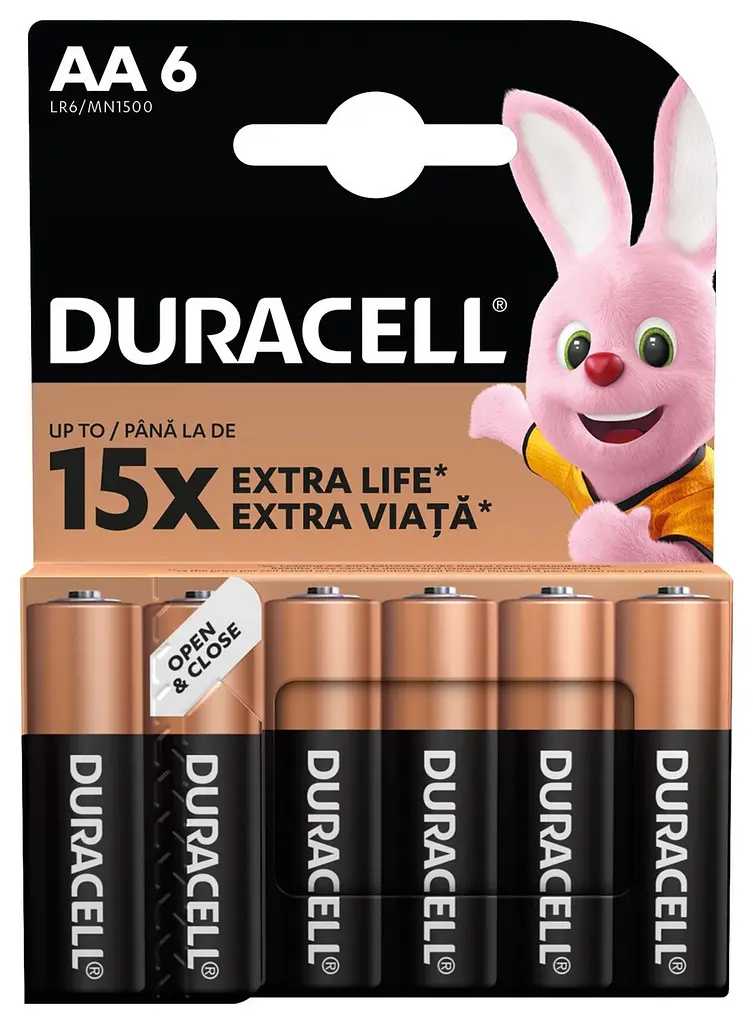 Лужні батарейки Duracell AA, 6 шт. (6409642) - фото 2