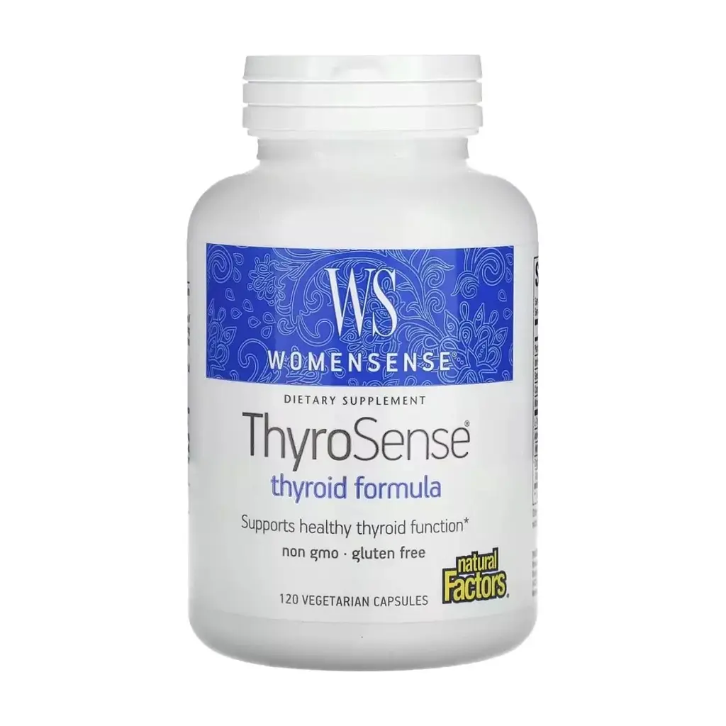 Витаминно-минеральный комплекс Natural Factors Поддержка щитовидной железы, WomenSense, ThyroSense, 120 вегетари (NFS-04946)