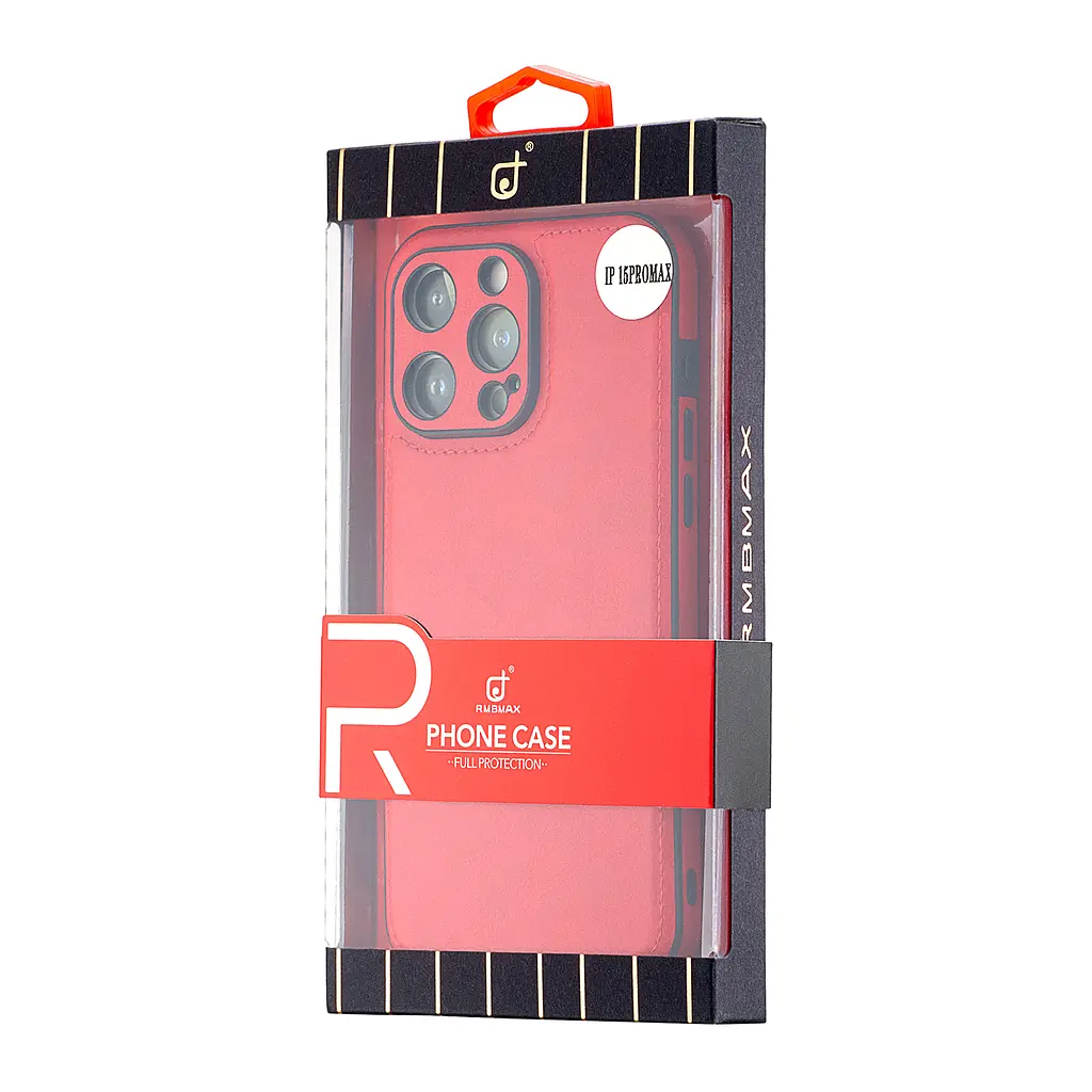 Чохол Jinduka Leather Protected Camera iPhone 15 Pro Max Red - фото 2
