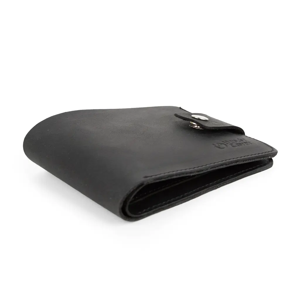 Портмоне чоловіче шкіряне на кнопці Handycover НС-0048 матове чорне - фото 3