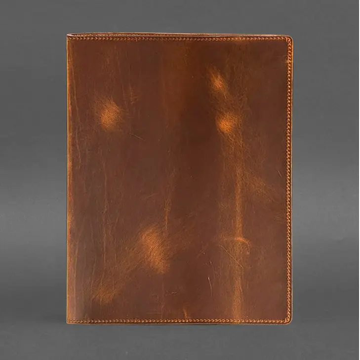 Кожаная папка для документов 5.0 Светло-коричневая Crazy Horse с эффектом Pull Up - фото 6