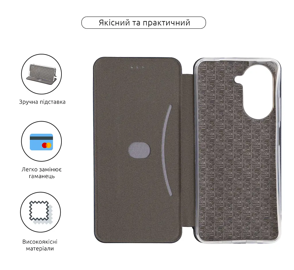 Чехол-книжка для Samsung Galaxy A37 5G, G-Case, черный, кожаный чехол-книга из экокожи (PU) и TPU, с магнитом, с подставкой и вместительным кардхолдером, противоударный, защита всего корпуса, ArmorStandart (ARM89690) - фото 3