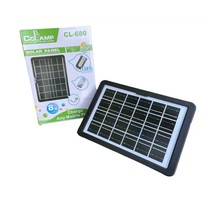 Сонячна панель для заряджання телефонів, планшетів Solar Panel CcLamp CL-680WP 8W 6V IP65 - фото 3
