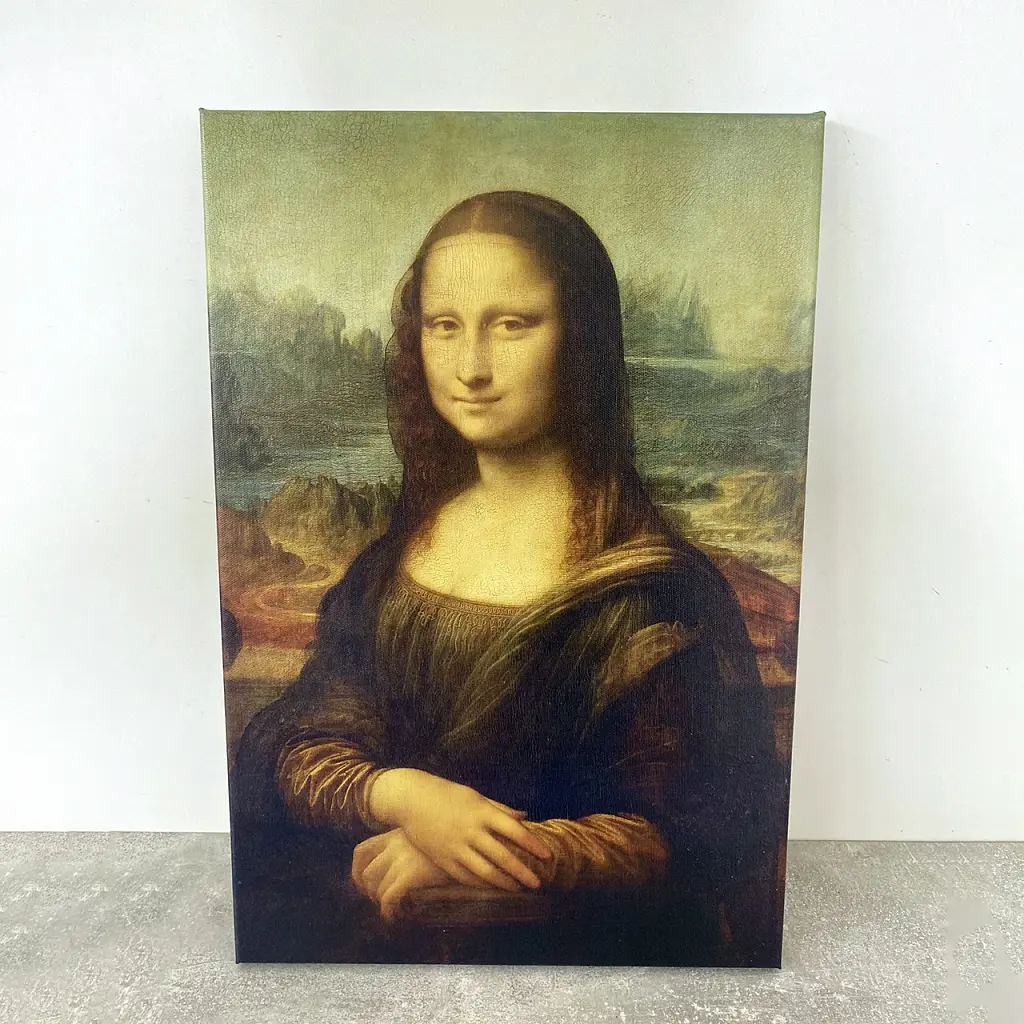 Інтер'єрна картина Мона Ліза, Джоконда, Леонардо да Вінчі, Leonardo da Vinci, Mona Lisa, християнський живопис, 60×40 см (id6666) - фото 4