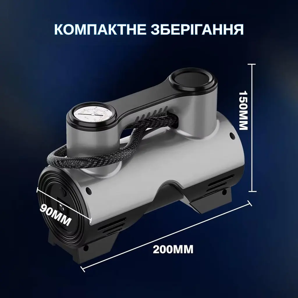 Портативный компрессор Yaoen 211 Pointer 150PSI (YPSCP7515B 5378) Черный - фото 9