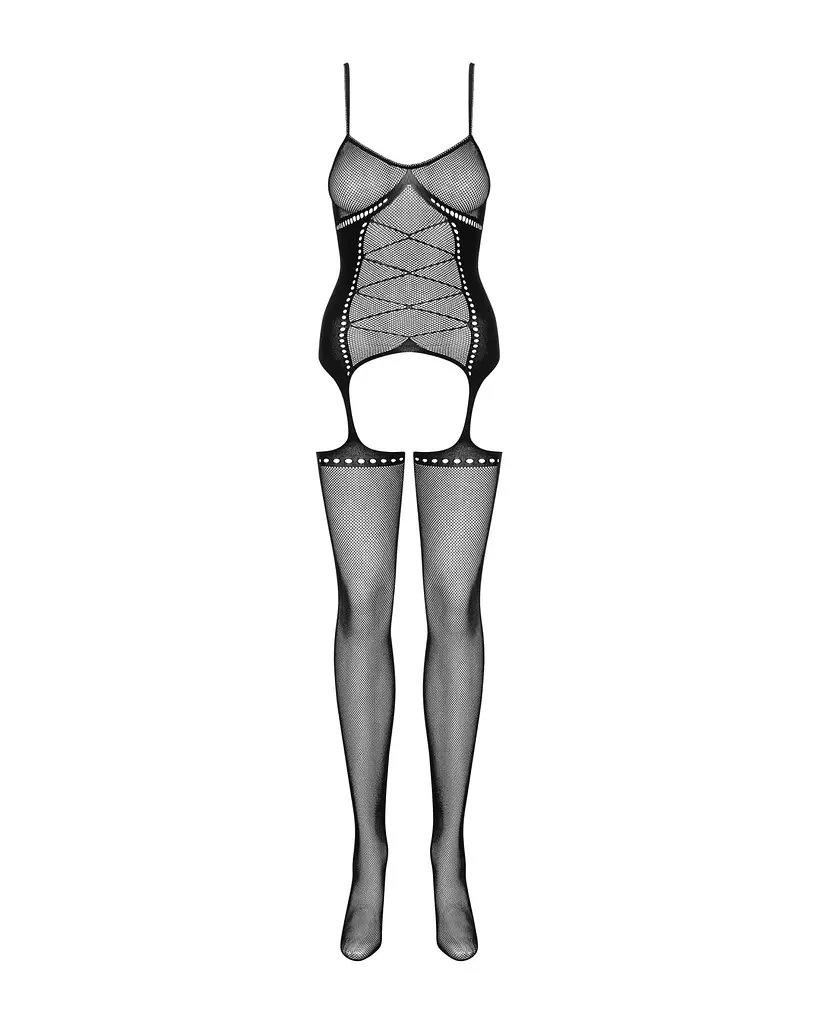 Бодістокінг Obsessive Bodystocking G314 S/M/L, імітація корсета та корсетної шнурівки - фото 5