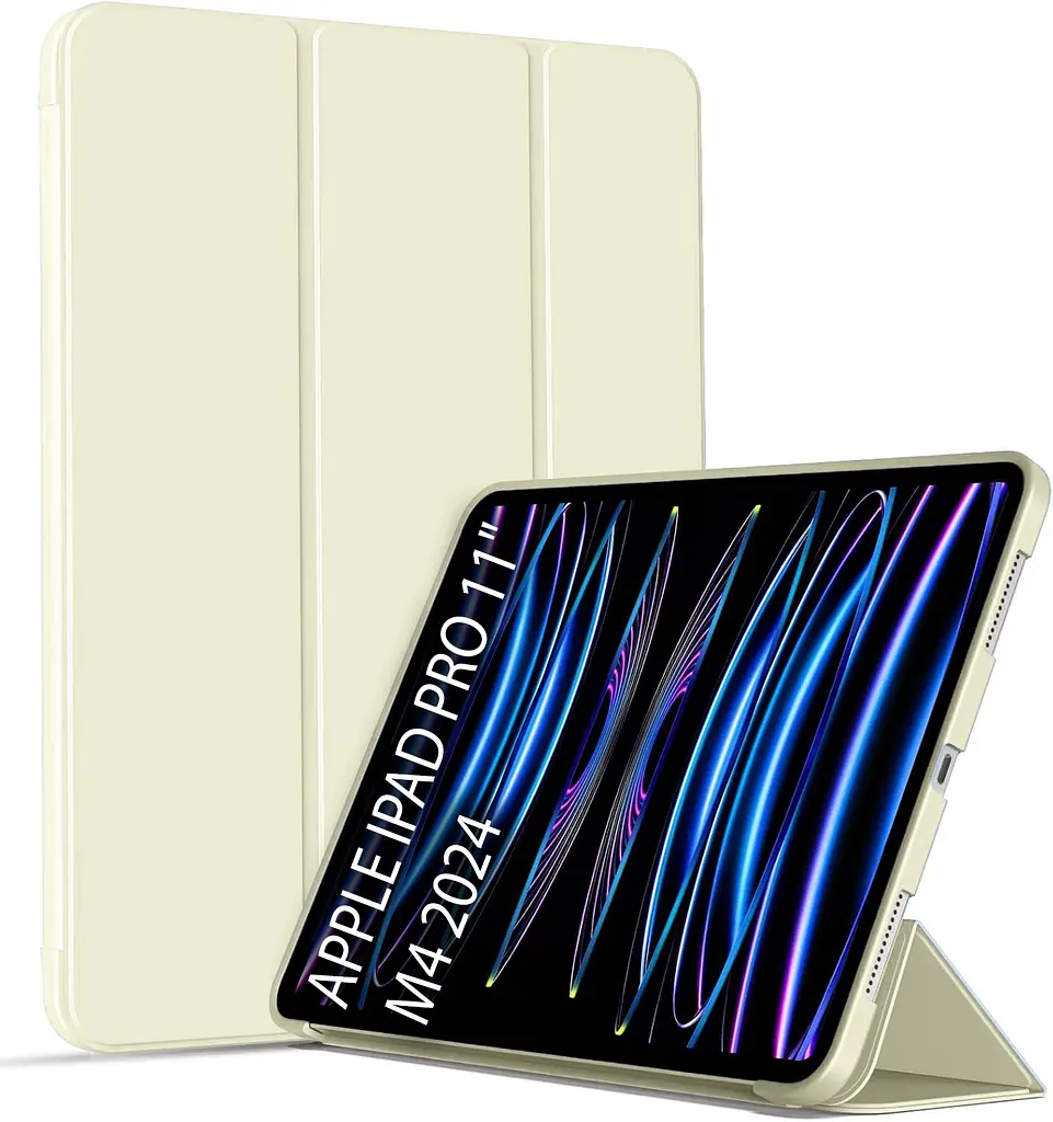 Чохол-книжка BeCover Tri Fold Soft TPU Silicone для Apple iPad Pro 11" M4 2024 Beige (711745) - фото 2