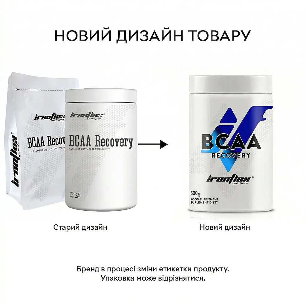 Аминокислота BCAA IronFlex BCAA Recovery, 500 грамм - Манго - фото 2
