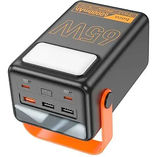 Портативна батарея Power Bank Hoco J110A Powerful PD65W LCD/Lamp 60000mAh Black - фото 3