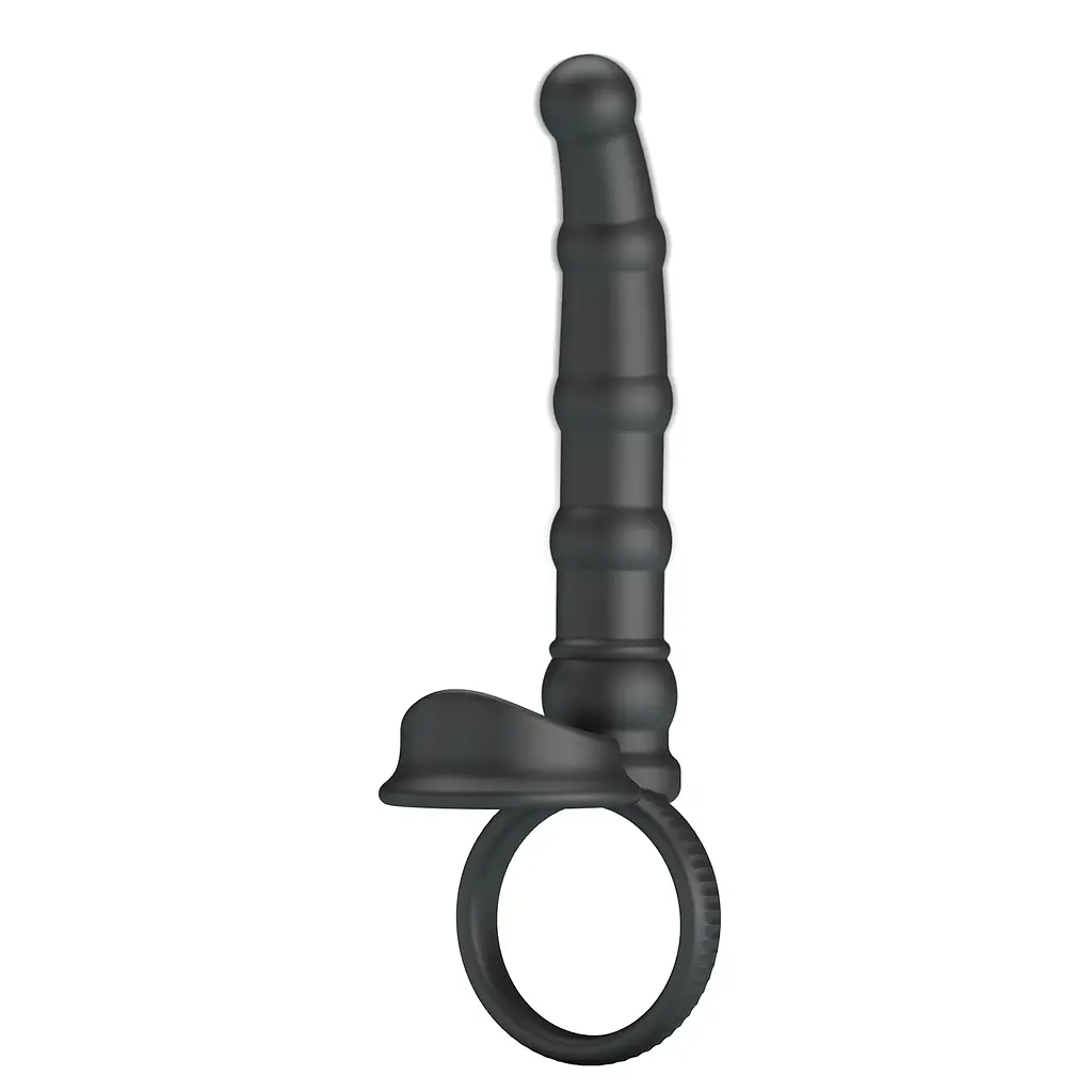 Анальна насадка з вібрацією Pretty Love Tatum, чорна PRETTY LOVE BI-210375 103466 - фото 2