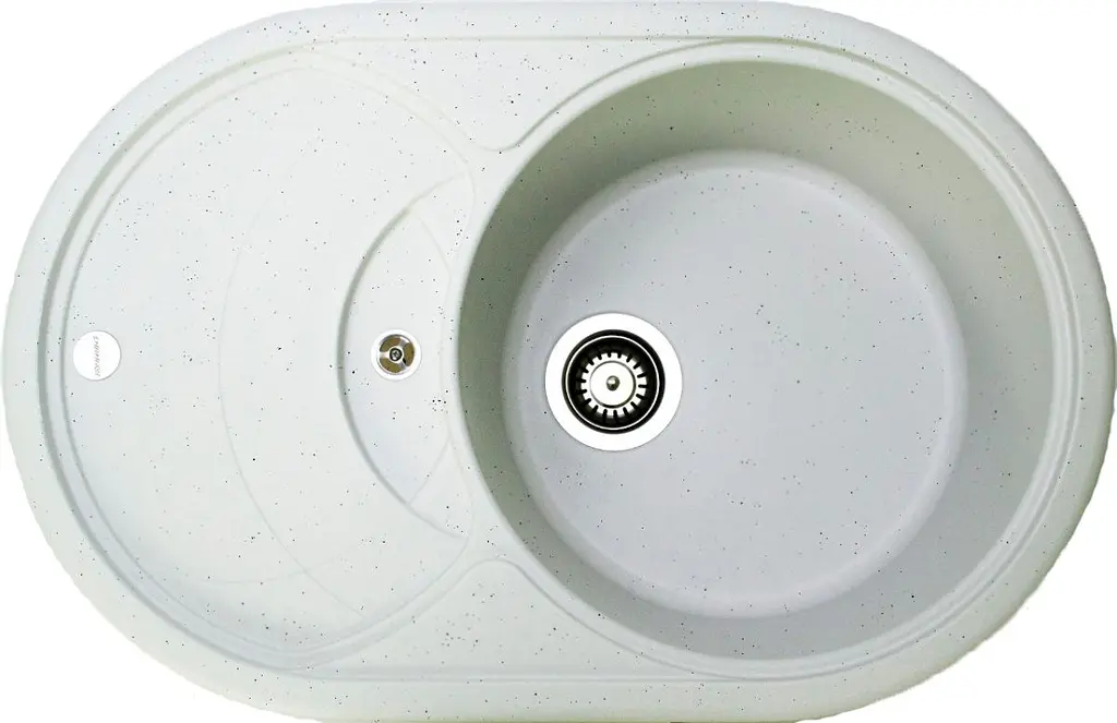 Кухонна мийка Adamant SHELL old stone 770x495x200 мм, з крилом 77 см - фото 3