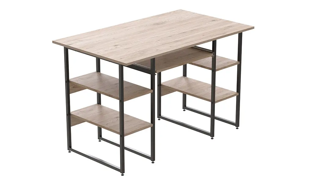 Компьютерный стол Ferrum-decor Тим 75x120x70 черный ДСП Дуб Сан-Марино 16мм (FRD-103973) - фото 5