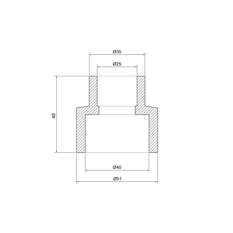 Муфта PPR Thermo Alliance 40х25 перехідна DSB105