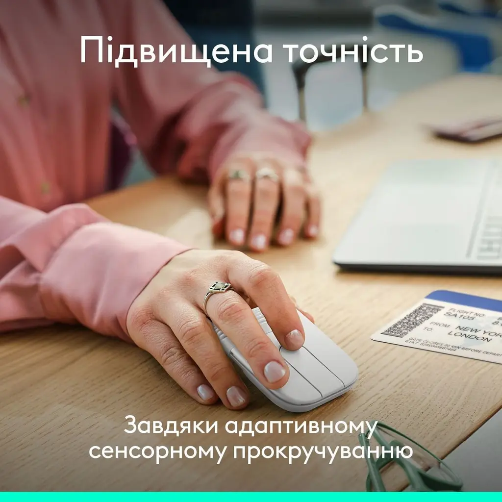 Мишка Logitech Mobi Fold Bluetooth Off-White (910-007631) - фото 6