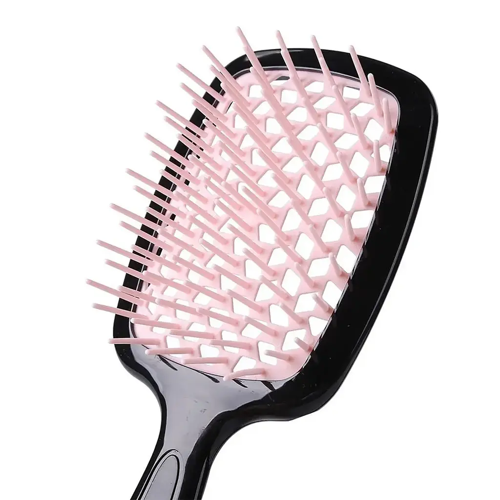 Гребінець щітка для волосся Superbrush Plus Hollow Comb Чорно-рожевий Черно-розовый 86891 - фото 5