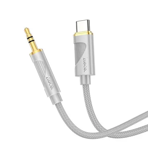 Аудіоадаптер Hoco UPA30 Friend digital audio conversion cable Type-C 1 м сірий - фото 3
