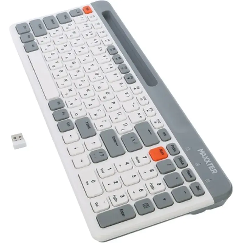 Клавіатура Maxxter KBW-02G-UA Wireless Grey (KBW-02G-UA) - фото 4