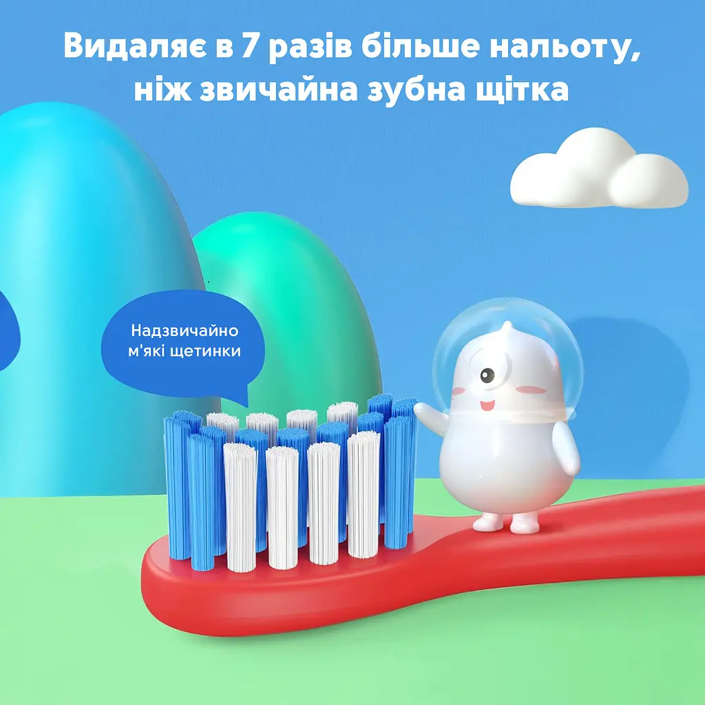 Дитяча електрична зубна щітка Bitvae Smart K7S Kids Blue - фото 2